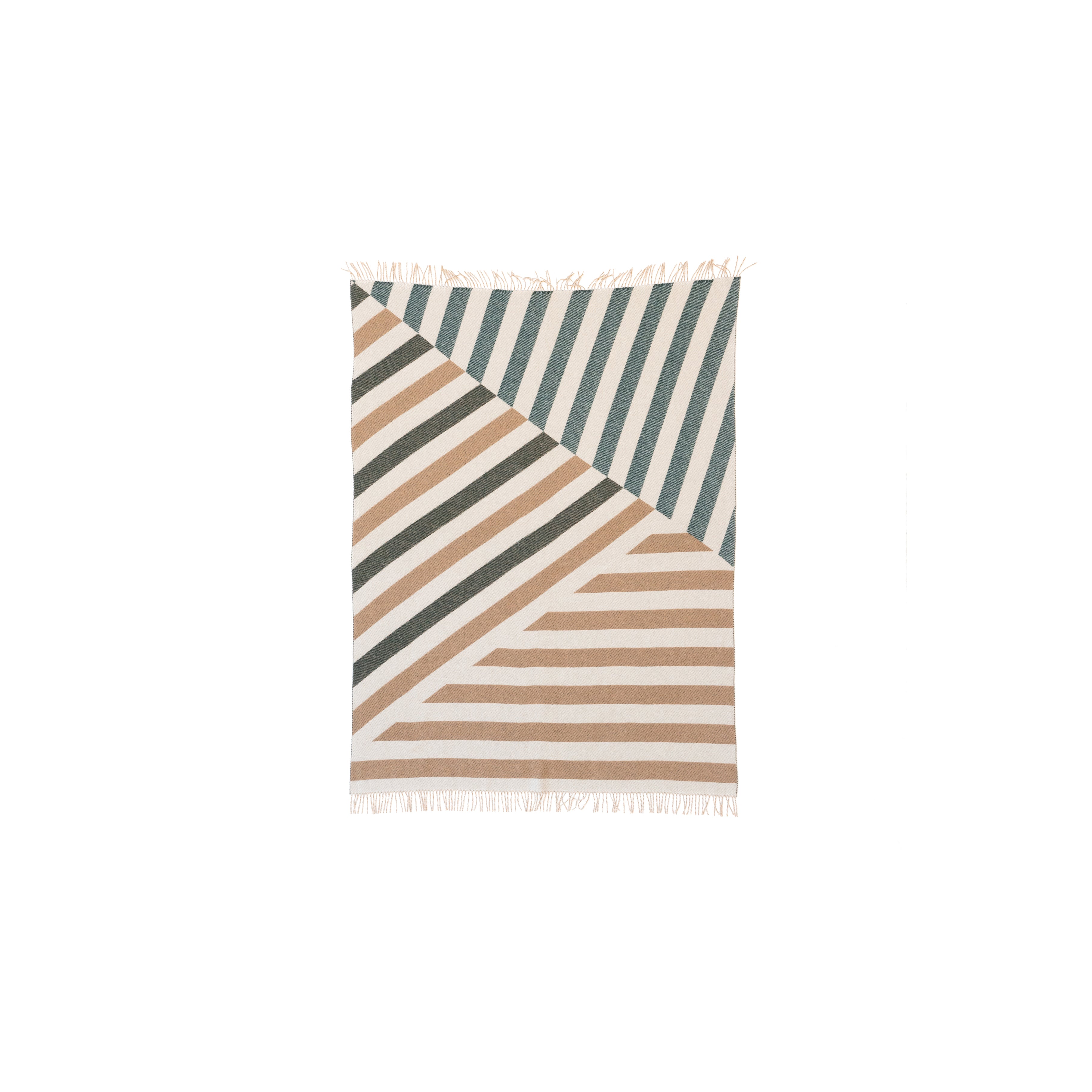 White, Deer and Onyx Throw Blanket - Oversized Checker Patchwork - Image 2