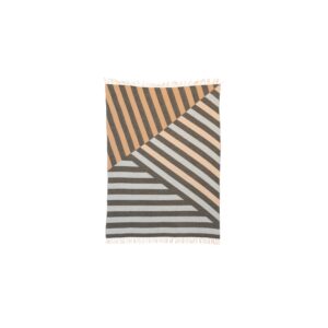 White, Deer and Onyx Throw Blanket - Oversized Checker Patchwork