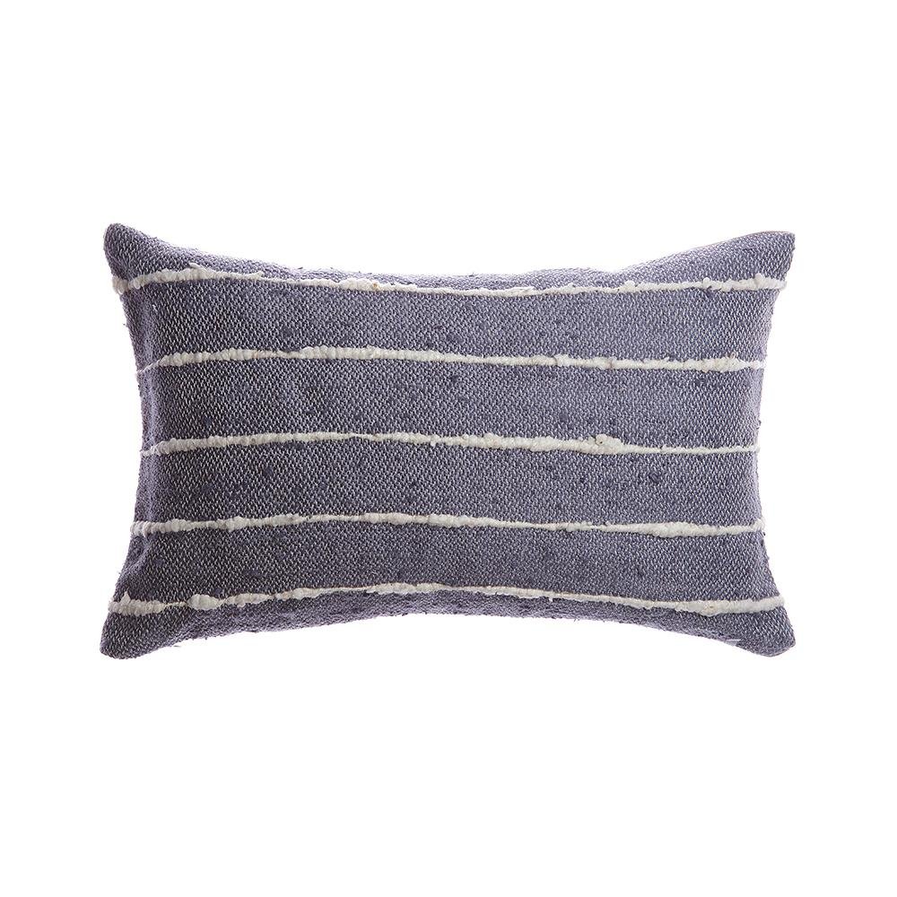 Slate Raw Silk Square Pillow
