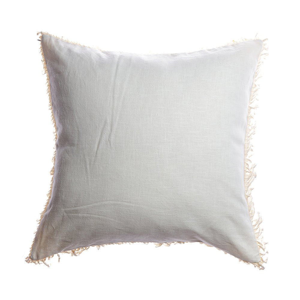 Knotted Fringe Textured Throw Pillow - Image 2