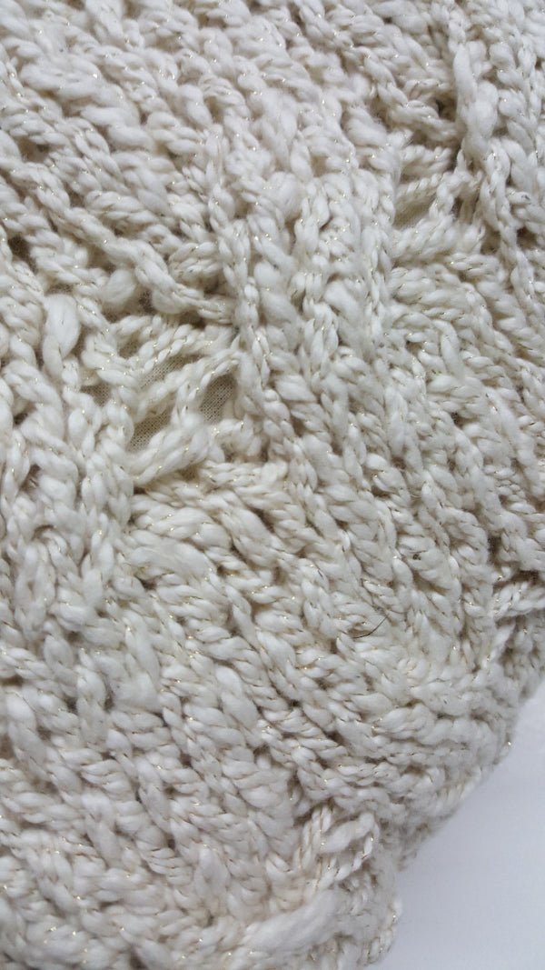 Wavy Golden Cotton Throw Pillow - Image 4